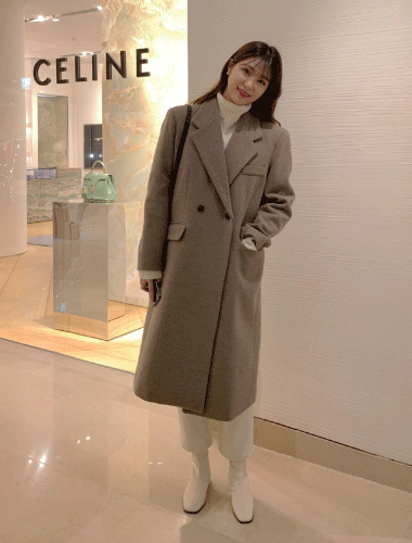 매니쉬-coat (울40%! 깔끔한 핏이 매력적인 오버핏 코트!)
